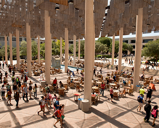 Students outside The Sombrilla