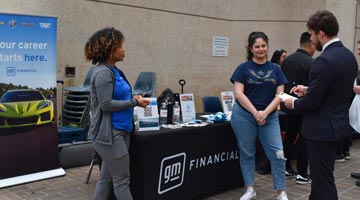 UTSA students with GM Financials Rep - full-size